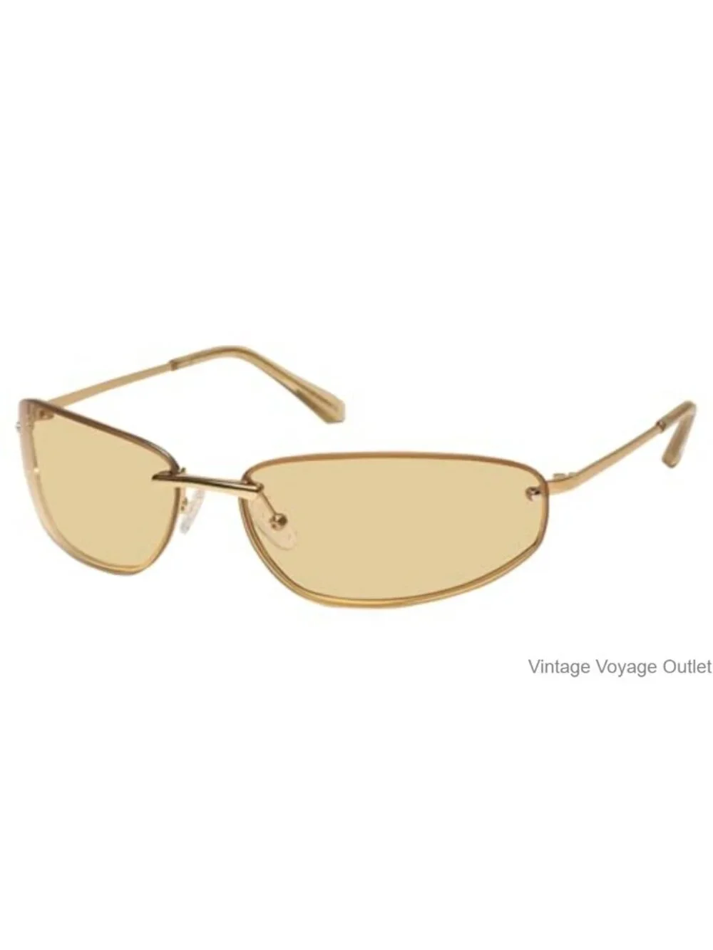 Y2K Wrap Sunglasses Women Retro Metal UV400